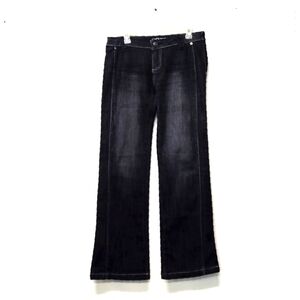 Exocet - women's jeans pants boot cut  mid rise- Size : 9 black